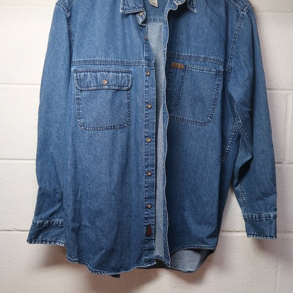 Men's Woolrich Denim Shirt Jacket Size Large - Picture 2 of 10